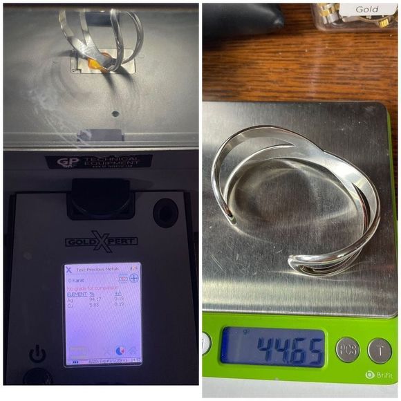 Vintage James Avery Solid 925 Sterling Silver Crossover Infinity Design Cuff Ban - Picture 11 of 11